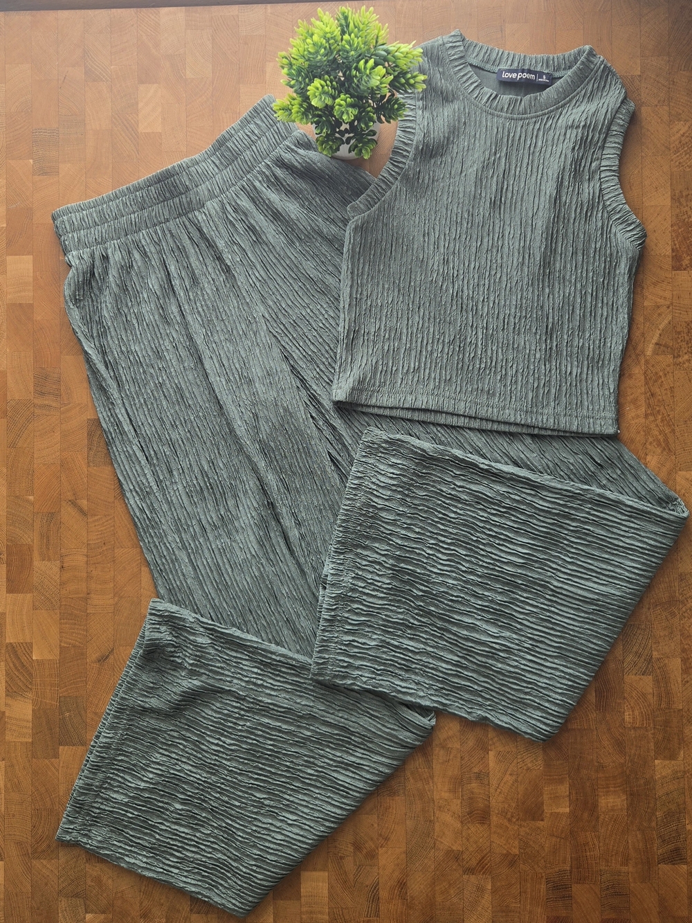 Stretch Ribbed Tank and Pants